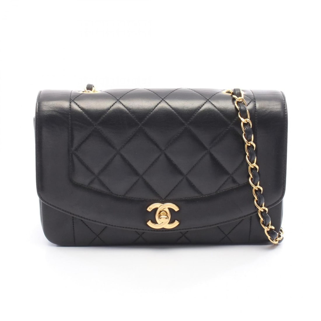 Chanel Matelassé Diana Flap Shoulder Bag/Handbag, Lambskin Leather, Women's, Black: --- Catalog ---Category: SizeSize (HxWxD): 14cm x 22cm x 7cm / 5.51'' x 8.66'' x 2.75''Category: DesignType: Handbag, Shoulder bagColor: BlackGender: WomenMaterial: Leather Leather/Fur Type: LambskinC