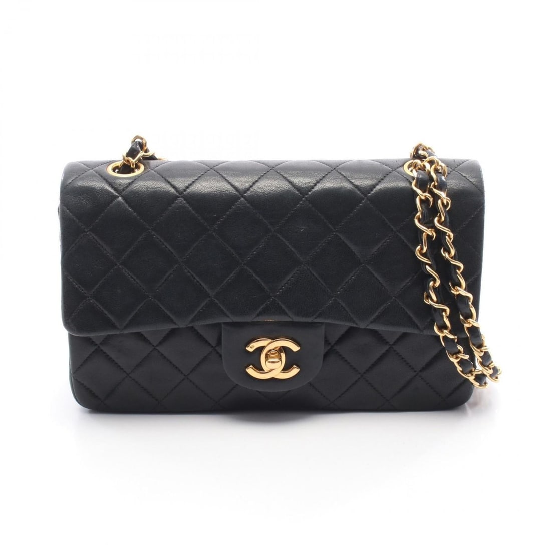 Chanel Matelassé Double Flap Shoulder Bag/Handbag, Lambskin Leather, Women's, Black: --- Catalog ---Category: SizeSize (HxWxD): 14cm x 23cm x 6cm / 5.51'' x 9.05'' x 2.36''Category: DesignType: Handbag, Shoulder bagColor: BlackGender: WomenMaterial: Leather Leather/Fur Type: LambskinC