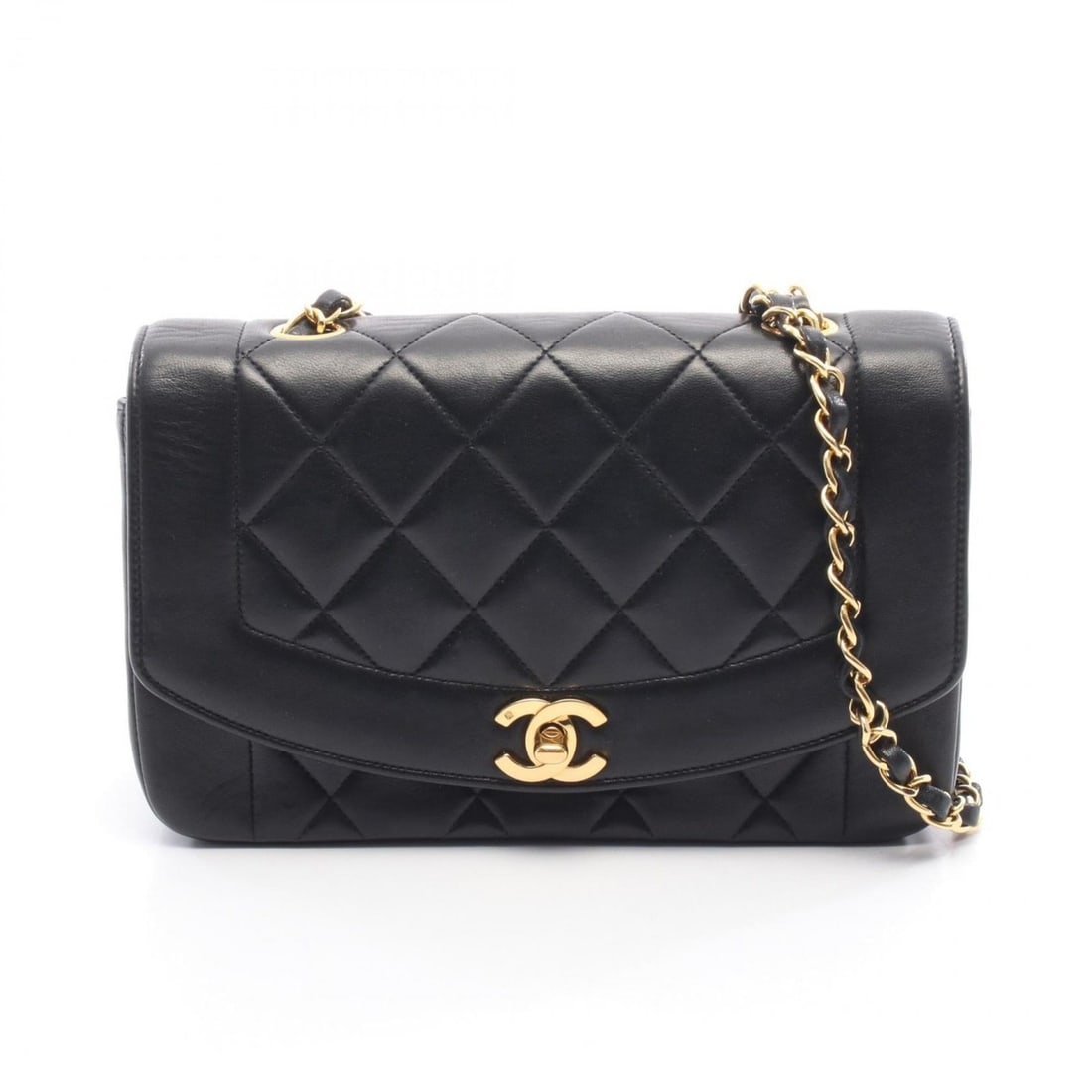 Chanel Matelassé Diana Flap Shoulder Bag/Handbag, Lambskin Leather, Women's, Black: --- Catalog ---Category: SizeSize (HxWxD): 14cm x 22cm x 7cm / 5.51'' x 8.66'' x 2.75''Category: DesignType: Handbag, Shoulder bagColor: BlackGender: WomenMaterial: Leather Leather/Fur Type: LambskinC
