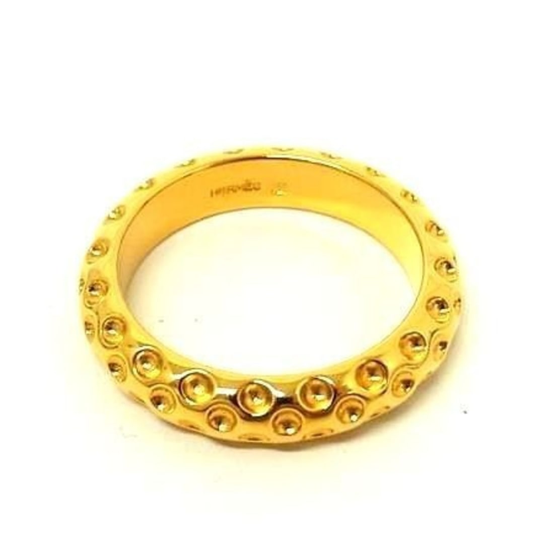 HERMES scarf ring, polka dot, gold metal, women's.: --- Catalog ---Category: DesignType: Scarf ringColor: GoldGender: WomenMaterial: Metal Category: GeneralBrand: HermesCategory: Physical PropertiesSize (HxWxD): 3.5cm x 3.5cm / 1.37'' x 1.37''--- Item