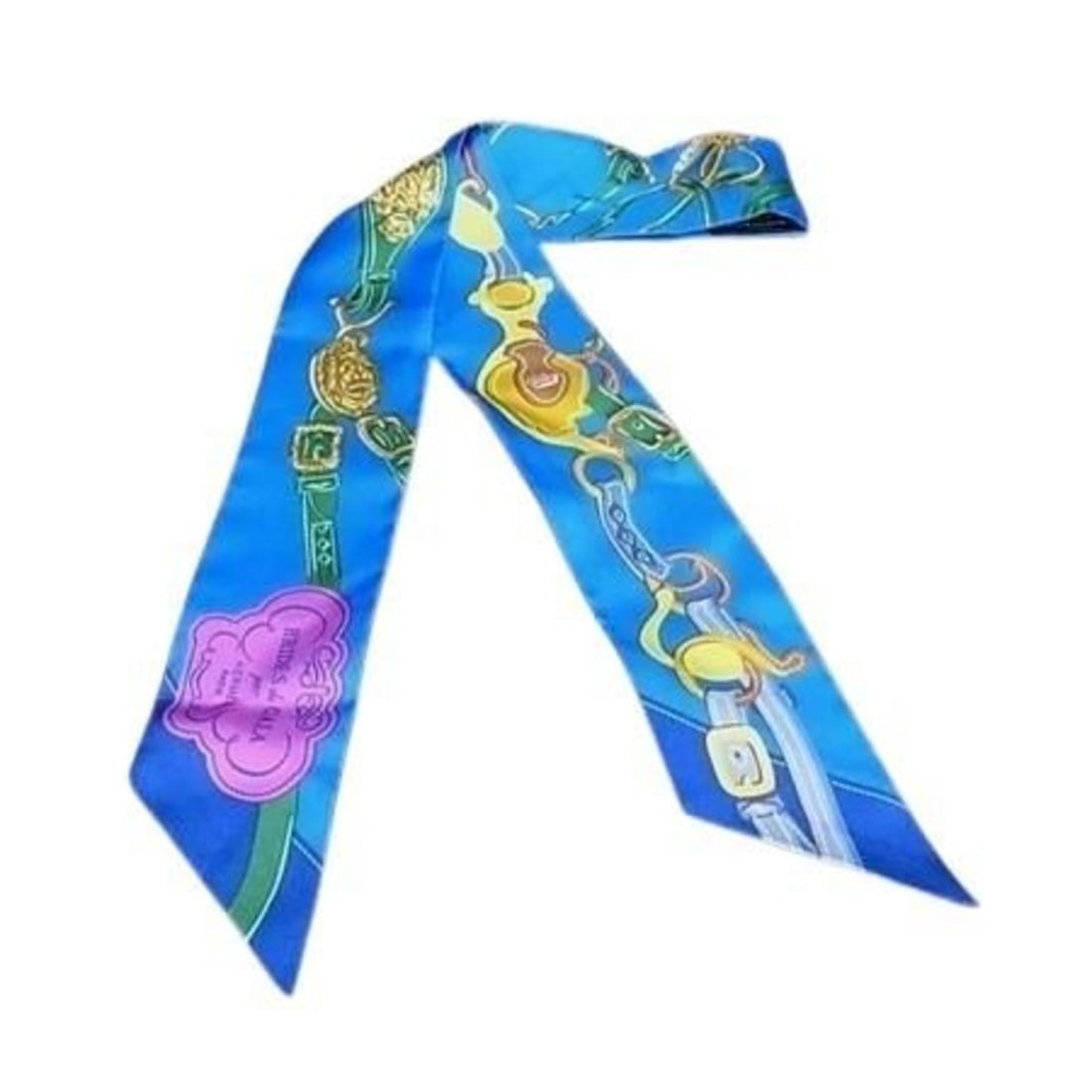 HERMES Ribbon Scarf/Muffler Twilly Multicolor Silk Women's BRIDES de GALA Ceremonial Bridle: --- Catalog ---Category: SizeSize (LxW): 86cm x 5cm / 33.85'' x 1.96''Category: DesignType: ScarfColor: Multi-colorStyle: Casual, EverydayGender: WomenMaterial: Silk 100%Category: GeneralLine: TwillyB