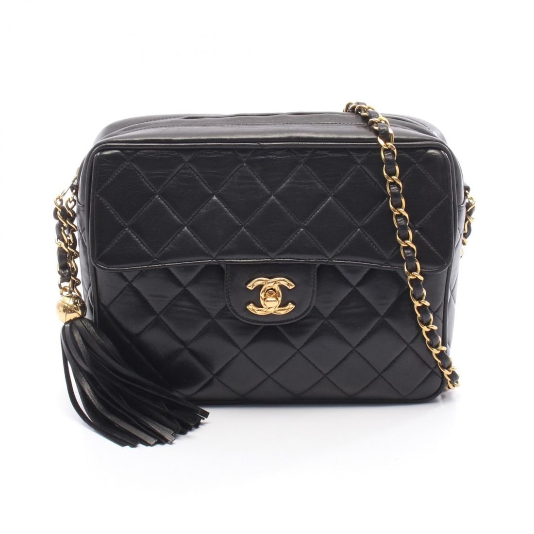 Chanel Matelassé Shoulder Bag/Handbag, Lambskin Leather, Women's, Black: --- Catalog ---Category: SizeSize (HxWxD): 17.5cm x 22.5cm x 6.5cm / 6.88'' x 8.85'' x 2.55''Category: DesignType: Handbag, Shoulder bagColor: BlackGender: WomenMaterial: Leather Hardware Color: GoldL