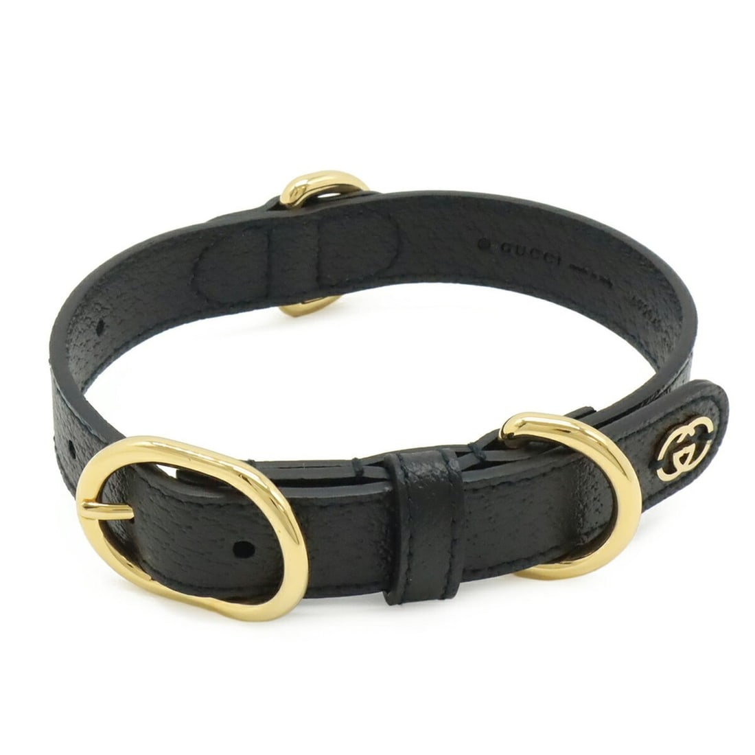 GUCCI Interlocking G Small/Medium Pet Collar Dog Supplies for Small and Medium Dogs Leather Black: --- Catalog ---Category: SizeCollar Width: 19cm / 7.48''Collar Length (Min. - Max.): 27cm - 35cm / 10.62'' - 13.77''Category: DesignType: CollarColor: BlackMaterial: Leather Pet Type: DogCategory: Gen