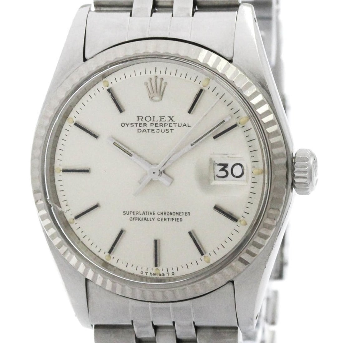 ROLEX Datejust 1601 White Gold Steel Automatic Mens Watch: --- Catalog ---Category: SizeCase Diameter: 36mm / 1.42''Category: DesignType: WristwatchStyle: Dress/FormalGender: MenColor (Dial): SilverMaterial (Band): Stainless steelMaterial (Case): Stainless st