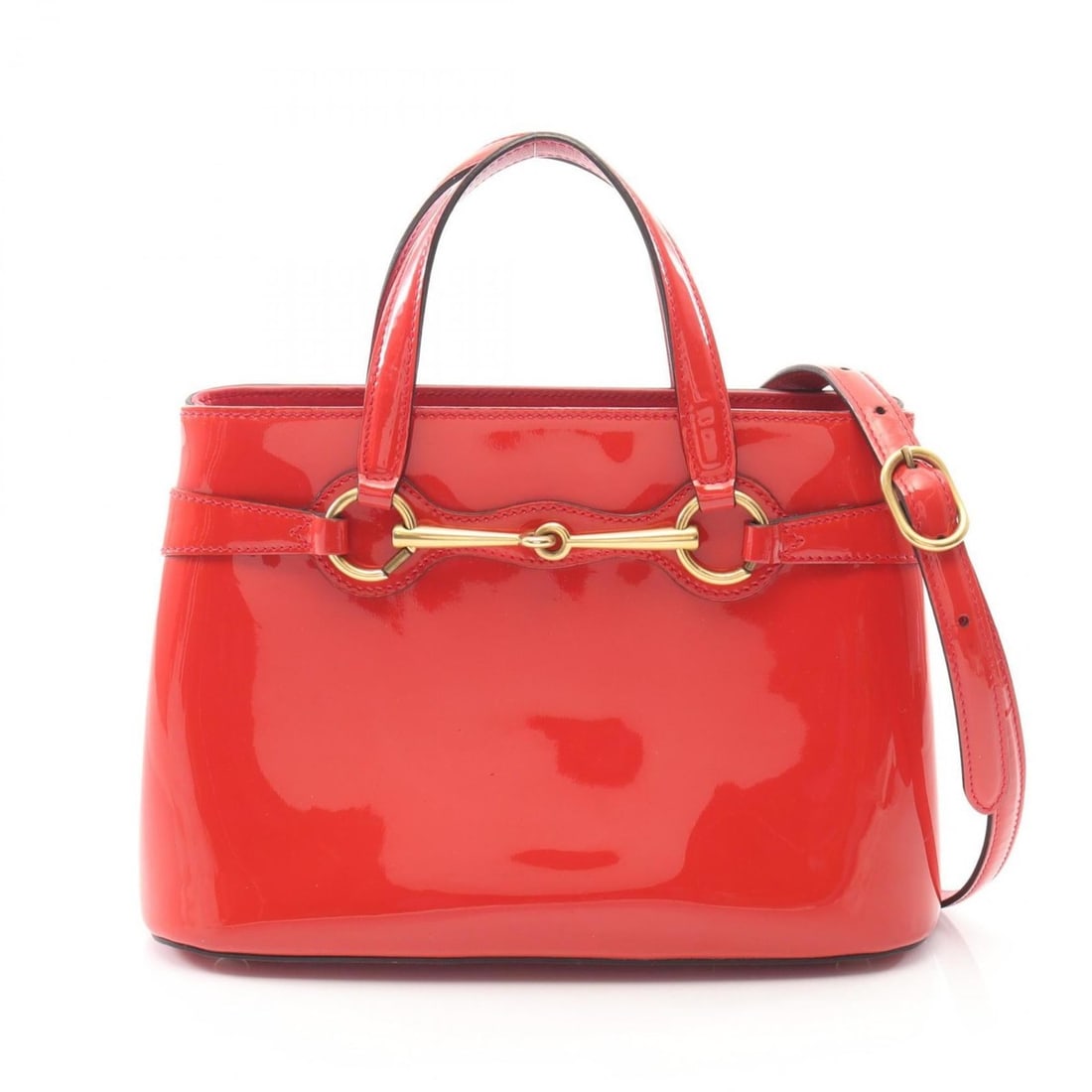 Gucci Horsebit 2-Way Handbag, Patent Leather, Women's, Red, 371926: --- Catalog ---Category: SizeSize (HxWxD): 17cm x 25cm x 10cm / 6.69'' x 9.84'' x 3.93''Category: DesignType: HandbagColor: Red colorGender: WomenMaterial: Patent leather Category: GeneralMPN: 371926B