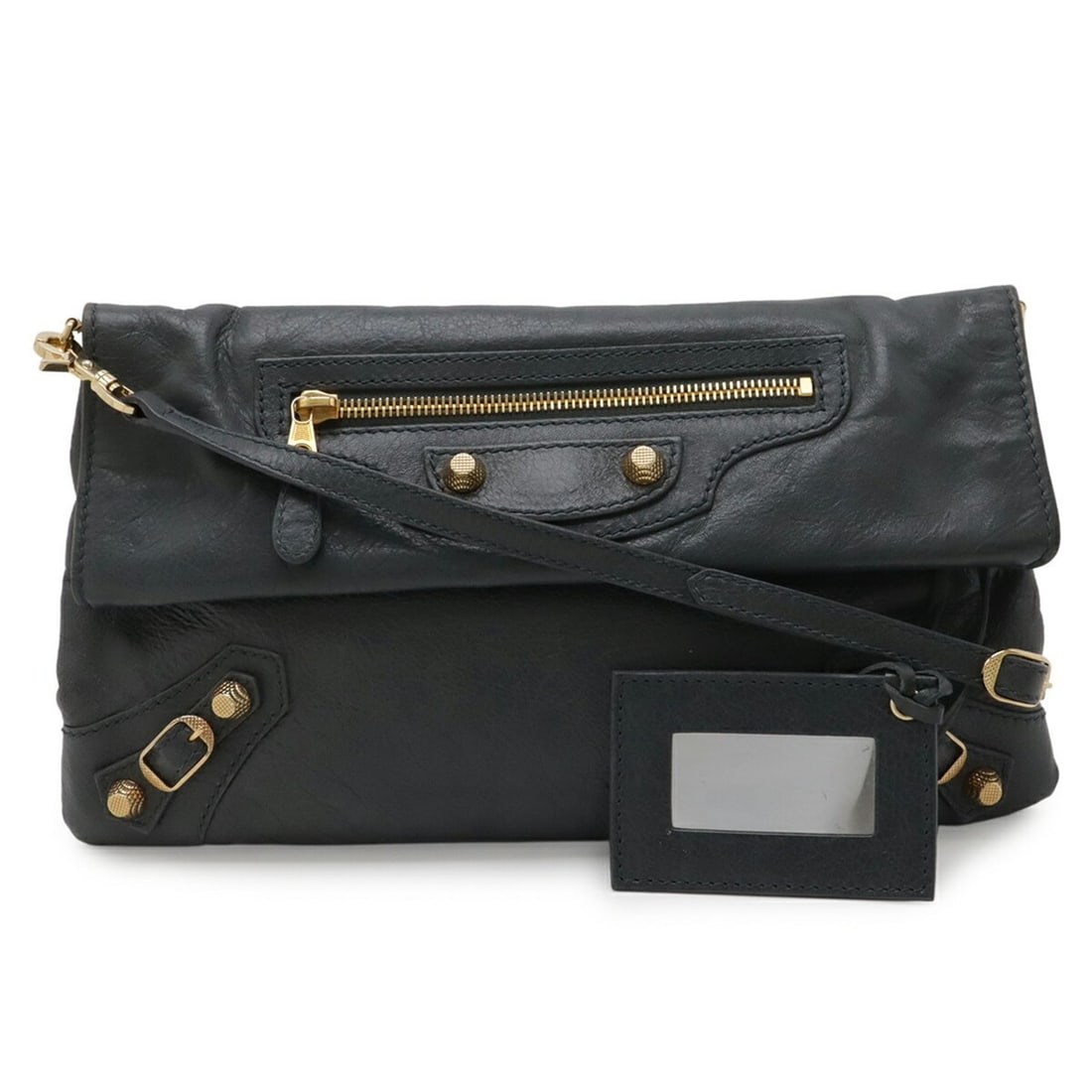 BALENCIAGA The Giant Envelope Clutch Bag Shoulder Leather Dark Gray 327079: --- Catalog ---Category: SizeWeight: 450g / 15.87oz.Size (HxWxD): 19cm x 31cm / 7.48'' x 12.2''Strap Length: 120cm / 47.24''Category: DesignType: Clutch bag, Shoulder bagColor: Dark grayGender: WomenM