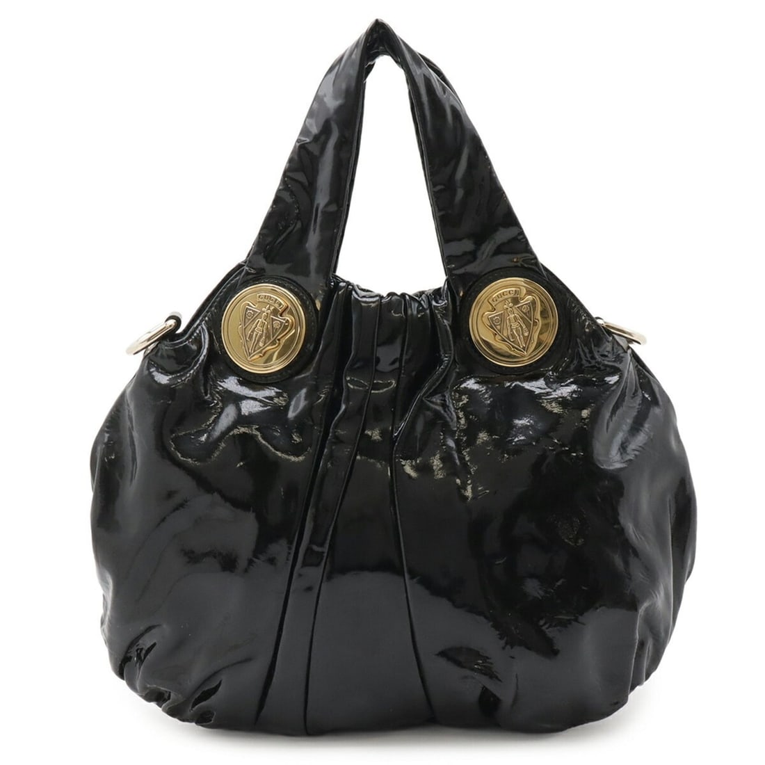 GUCCI Hysteria Handbag Tote Bag Patent Leather Black Shoulder 203486: --- Catalog ---Category: SizeWeight: 780g / 1.71lb.Size (HxWxD): 29cm x 37cm x 4cm / 11.41'' x 14.56'' x 1.57''Category: DesignType: Handbag, Tote bagColor: BlackGender: WomenMaterial: Patent leather