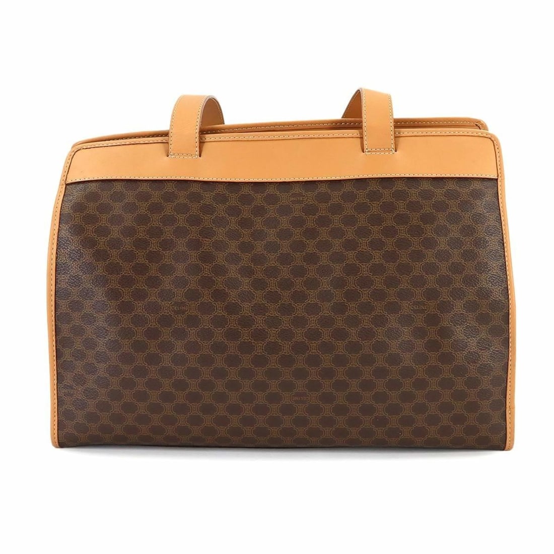 Celine Macadam Shoulder Handbag, Leather, Brown, Gold Hardware: --- Catalog ---Category: SizeSize (HxWxD): 26cm x 36cm x 12.5cm / 10.23'' x 14.17'' x 4.92''Category: DesignType: Handbag, Shoulder bagColor: BrownGender: WomenMaterial: PVC , Leather Category: Genera