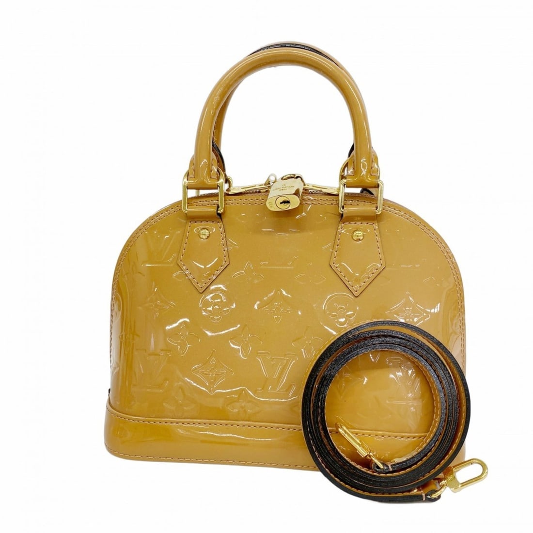 Louis Vuitton Alma BB Vernis Handbag M91585 Rose Velour 2-way bag for women: --- Catalog ---Category: SizeSize (HxWxD): 17.5cm x 24cm x 12cm / 6.88'' x 9.44'' x 4.72''Category: DesignType: HandbagColor: Rose veloursGender: WomenCategory: GeneralMPN: M91585Brand: Louis Vuitton-