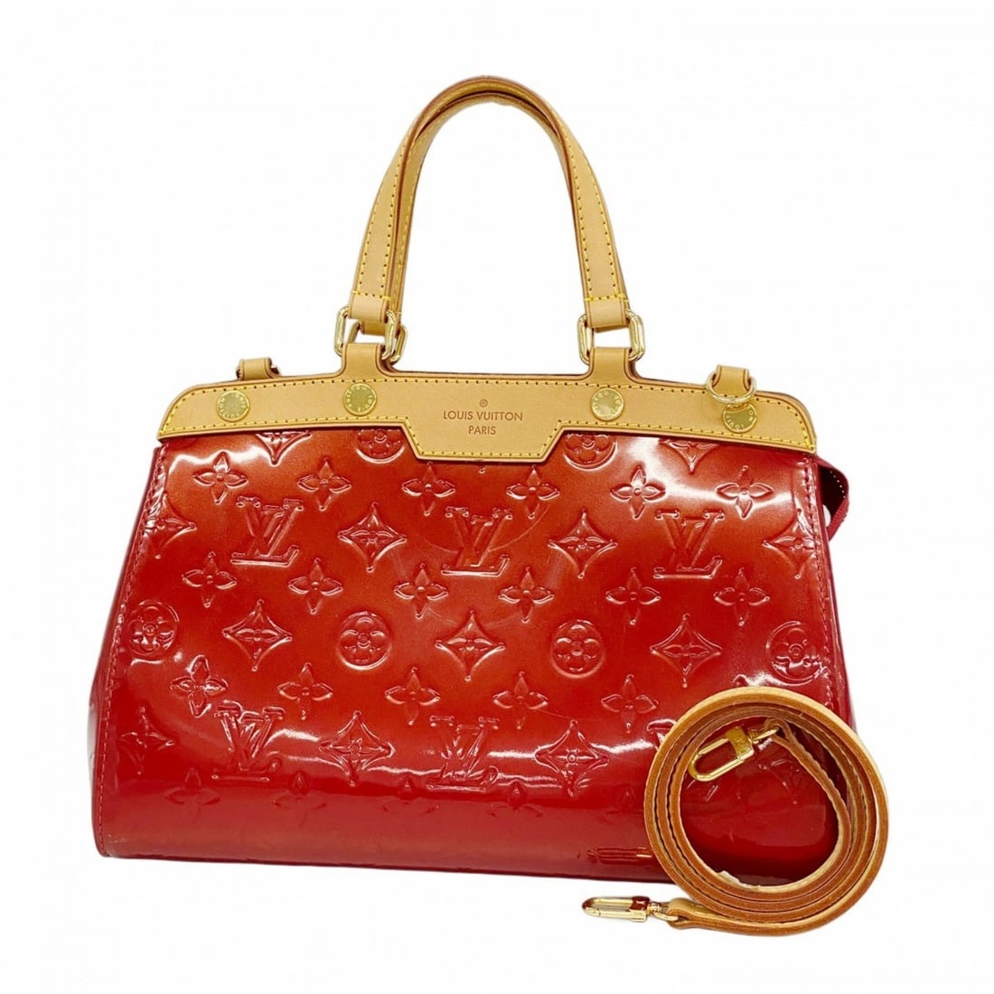 Louis Vuitton Vernis Pomme d'Amour 2-way handbag for women (M91623): --- Catalog ---Category: SizeSize (HxWxD): 19cm x 28cm x 12cm / 7.48'' x 11.02'' x 4.72''Category: DesignType: HandbagColor: Pomme d'amourGender: WomenCategory: GeneralMPN: M91623Brand: Louis Vuitton-