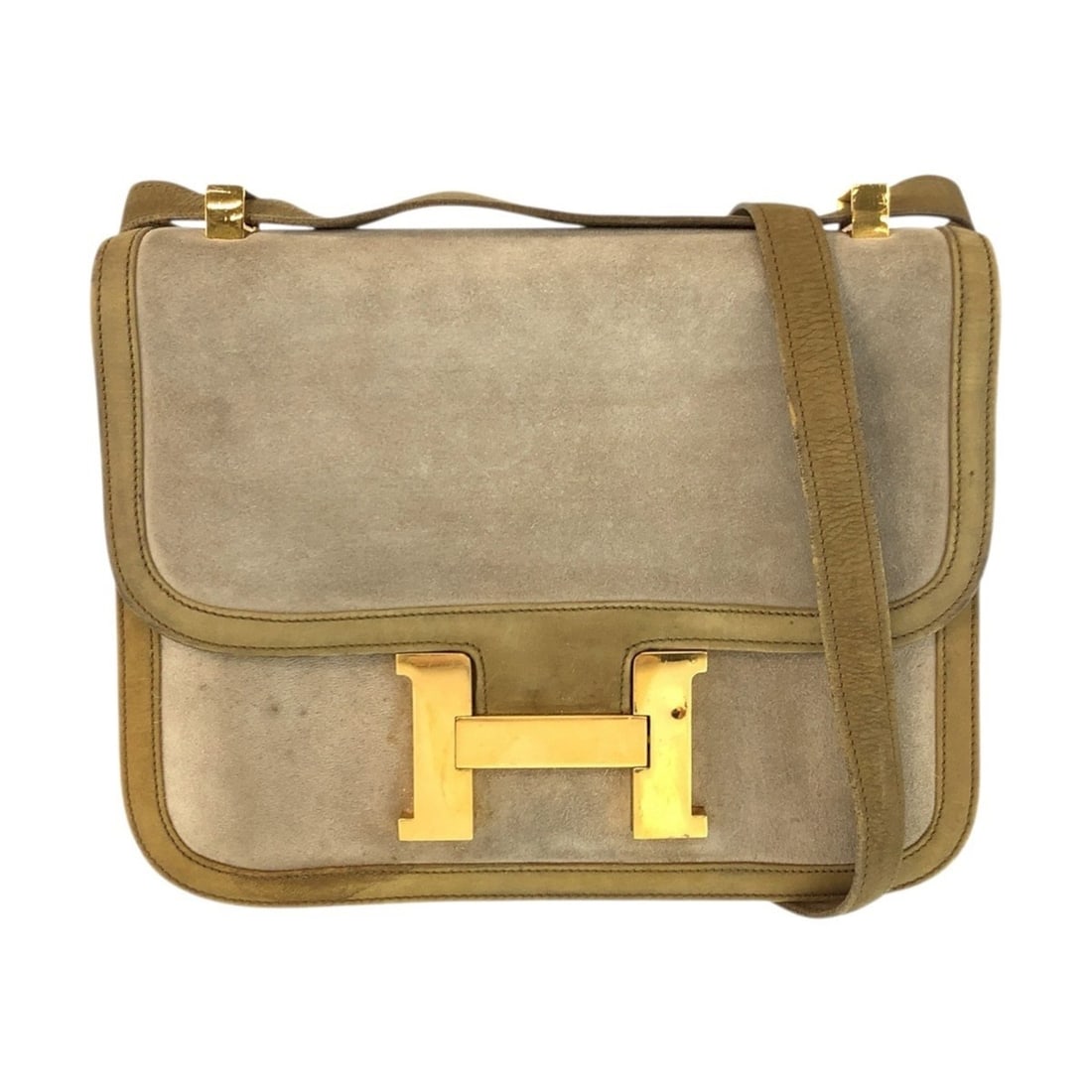 HERMES Vintage Constance 23 Beige Khaki Gold Hardware Nubuck Doblis Shoulder Bag Handbag ?C Stamp: --- Catalog ---Category: SizeSize (HxWxD): 18cm x 23cm x 4cm / 7.08'' x 9.05'' x 1.57''Category: DesignType: Handbag, Shoulder bagColor: Beige, KhakiGender: WomenHardware Color: GoldCategory: GeneralB