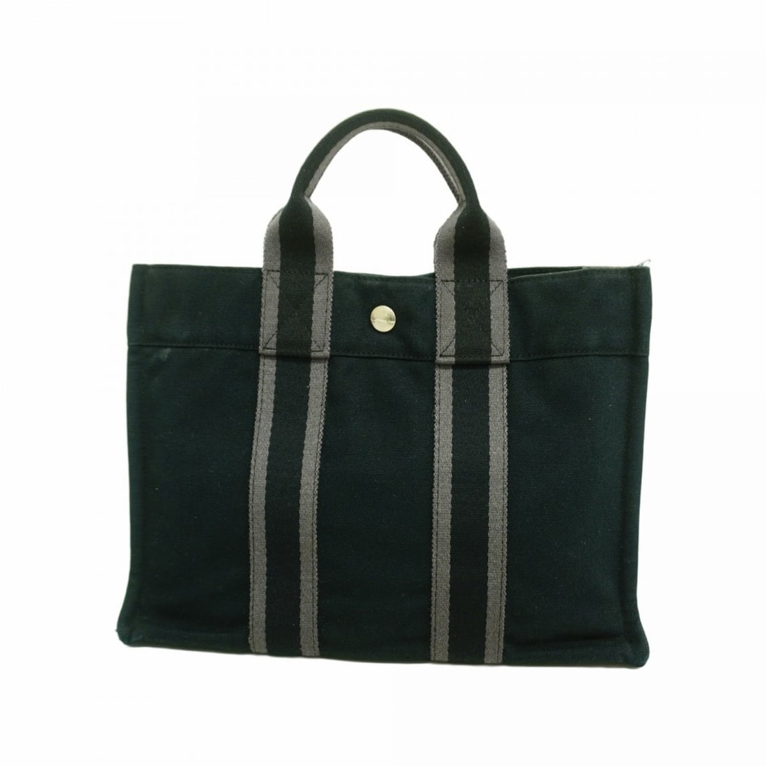 Hermes Fourre-Tout PM Canvas Tote Bag, Black, for Men and Women: --- Catalog ---Category: SizeSize (HxWxD): 22.5cm x 30cm x 7.5cm / 8.85'' x 11.81'' x 2.95''Category: DesignType: Tote bagColor: BlackGender: Men,WomenMaterial: Canvas Hardware Color: SilverCategory: