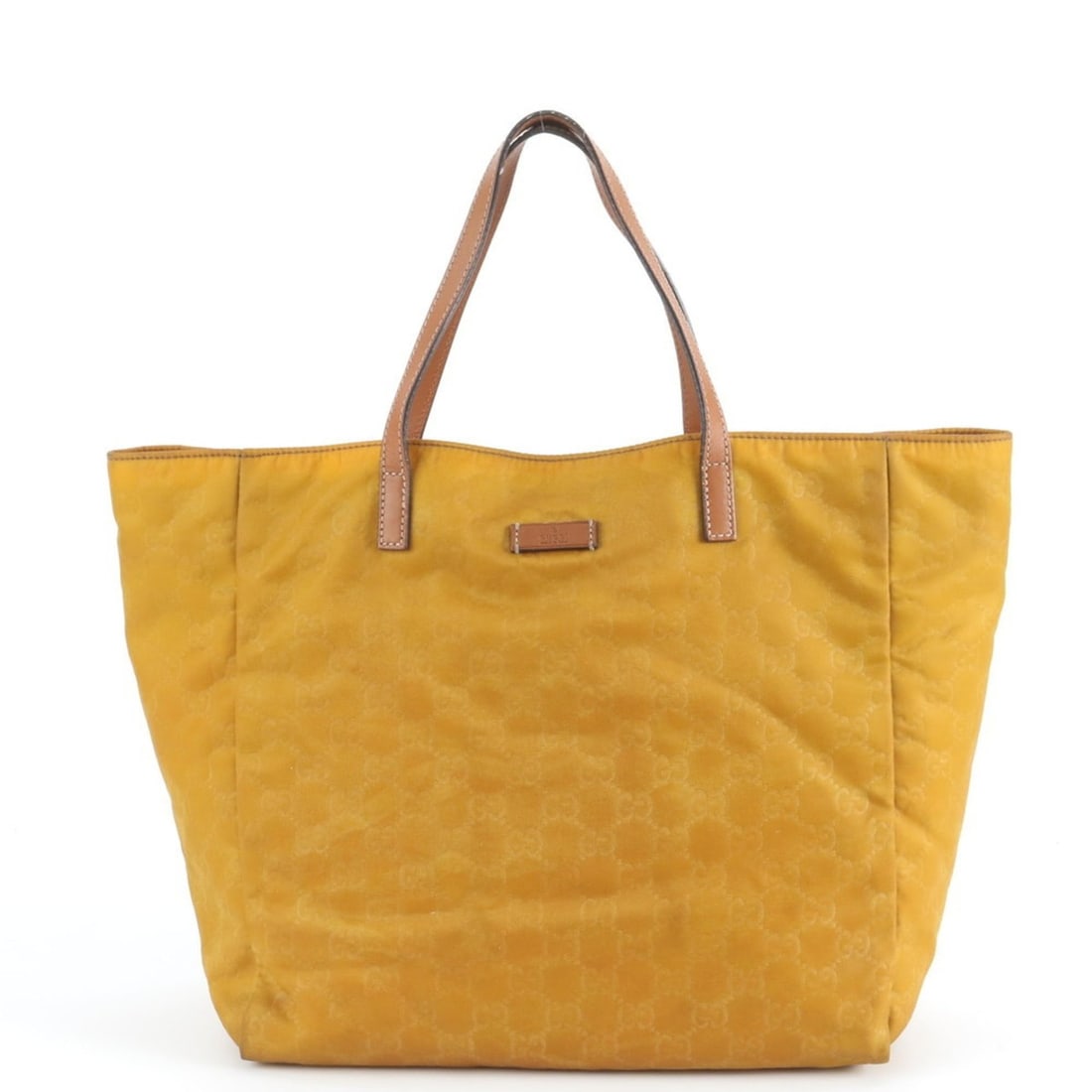 Gucci GG Nylon 282439 Leather Tote Bag Shoulder Handbag for Women: --- Catalog ---Category: SizeSize (HxWxD): 29cm x 31cm x 14cm / 11.41'' x 12.2'' x 5.51''Strap Length: 37cm / 14.56''Category: DesignType: Handbag, Tote bagColor: YellowGender: WomenMaterial: Nylon ,