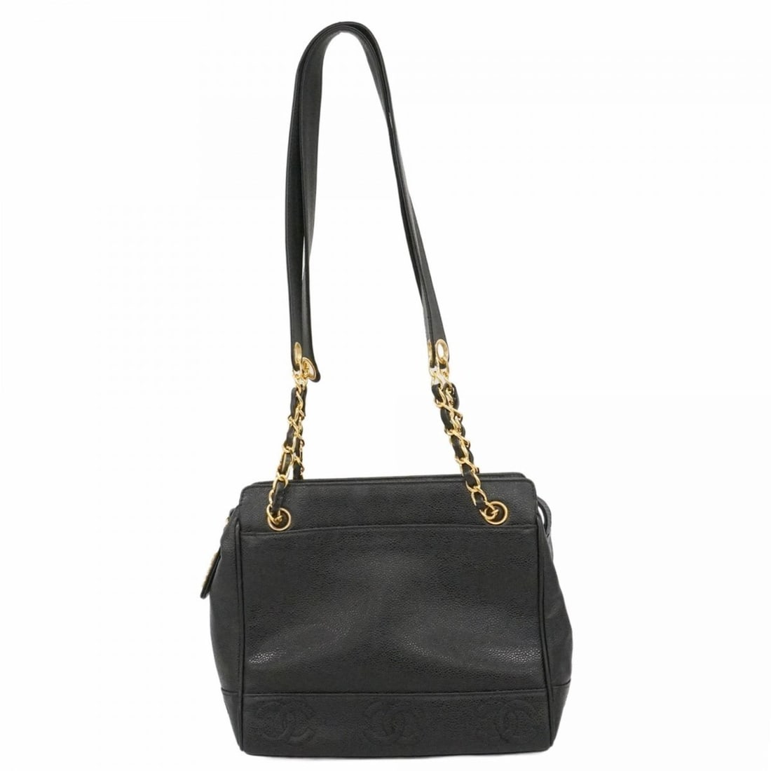 Chanel Triple Coco Caviar Leather Shoulder Bag, Black, for Women: --- Catalog ---Category: SizeSize (HxWxD): 22.5cm x 25cm x 8cm / 8.85'' x 9.84'' x 3.14''Category: DesignType: Shoulder bagColor: BlackGender: WomenMaterial: Grained Calfskin Hardware Color: GoldCateg