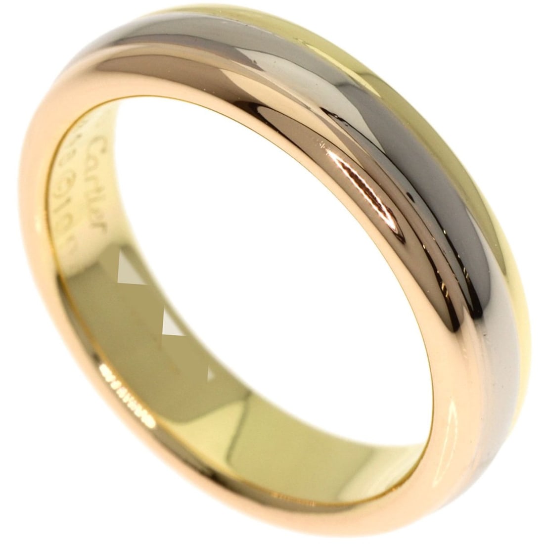 Cartier 3-Color #48 Ring in 18K Yellow Gold (18KPG/18KWG) for Women: --- Catalog ---Category: SizeJP Size: 8US Size: 4.5Category: DesignType: Band ringColor: GoldGender: WomenMaterial: Yellow gold (18K)Category: GeneralBrand: Cartier--- Item List ---Section: ConditionR