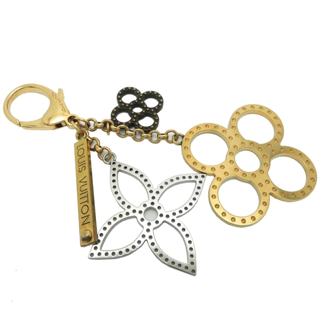 Louis Vuitton Bijou Sac Tapage Keychain (Missing Stone) Women's M65090 (Discontinued) GP Gold: --- Catalog ---Category: SizeSize (HxWxD): 16cm x 6.5cm / 6.29'' x 2.55''Category: DesignType: KeyringColor: Gold, SilverGender: WomenMaterial: Gold platingCategory: GeneralMPN: M65090Brand: Louis Vui