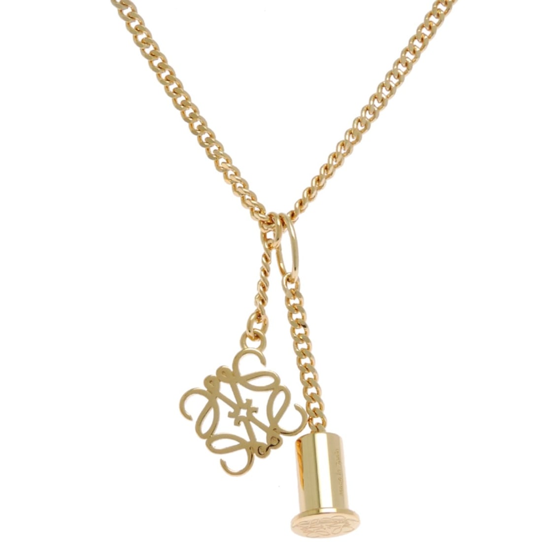 Loewe Personalization Anagram Women's Necklace N691420 Metal: --- Catalog ---Category: SizePendant Size: 14.5mm x 14.5mm / 0.57'' x 0.57''Neck Circumference: 65 cm / 25.59''Category: DesignGender: WomenMaterial: MetalNecklace Type: NecklaceCategory: GeneralMPN: