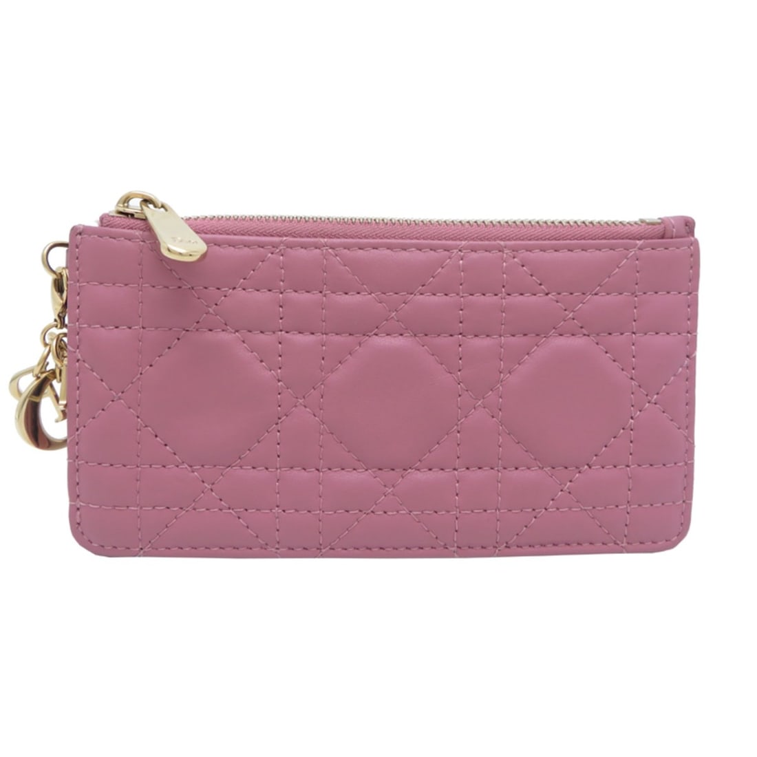 Christian Dior Lady Zip Wallet/Coin Case for Women, S0478ONMJ-64PU, Lambskin, Dark Lavender: --- Catalog ---Category: SizeSize (HxWxD): 8cm x 15cm / 3.14'' x 5.9''Category: DesignType: Coin purse/coin caseColor: PinkGender: WomenMaterial: Leather Leather/Fur Type: LambskinCategory: GeneralMPN