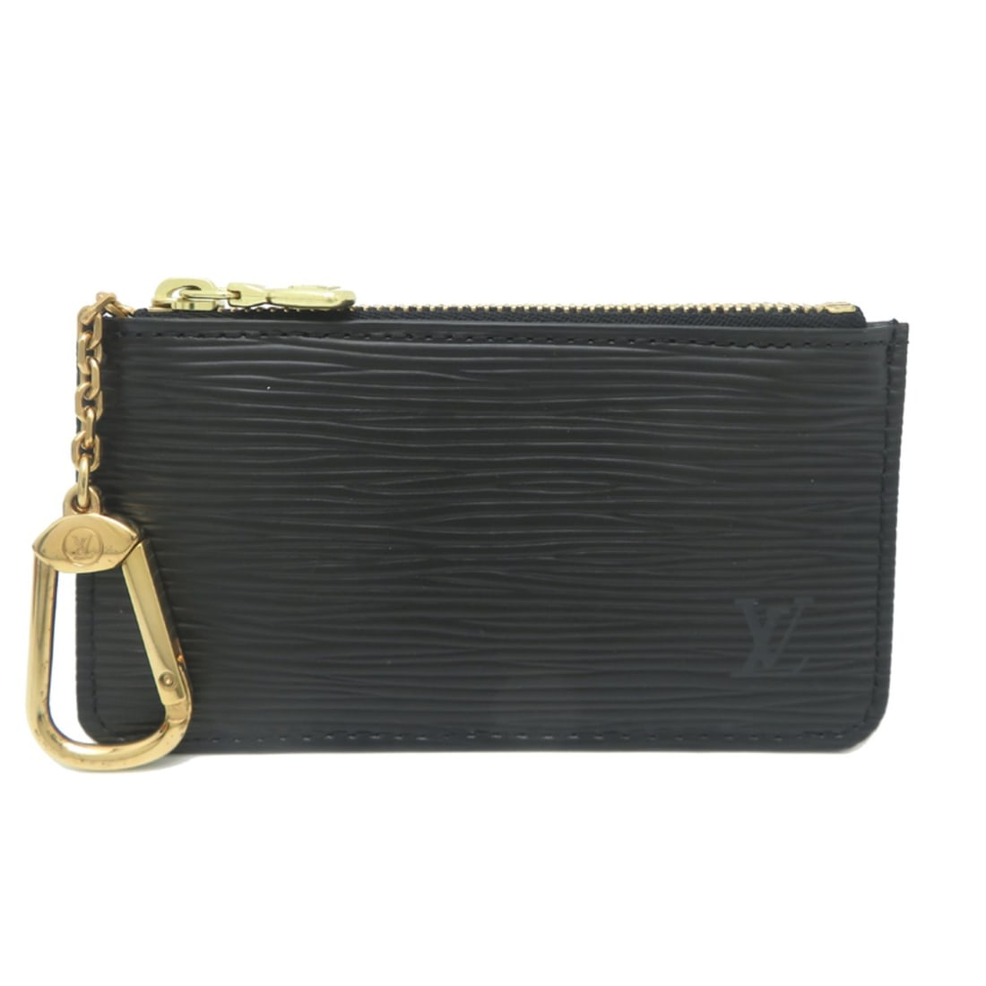Louis Vuitton Pochette Clé Women's/Men's Wallet/Coin Case M63802 (Discontinued) Epi Leather, Black: --- Catalog ---Category: SizeSize (HxWxD): 6.5cm x 12.5cm / 2.55'' x 4.92''Category: DesignType: Coin purse/coin caseColor: BlackGender: Men,WomenMaterial: Epi leather Category: GeneralMPN: M63802Bran