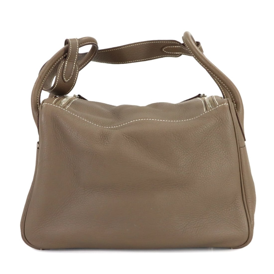 Hermes Lindy 30 2-way Hand/Shoulder Handbag, Taurillon Clemence Leather, Etoupe, ?K stamp,: --- Catalog ---Category: SizeSize (HxWxD): 20cm x 30cm x 14.5cm / 7.87'' x 11.81'' x 5.7''Category: DesignType: HandbagColor: Etoupe grayGender: WomenMaterial: Taurillon clemence leather Category: Gen