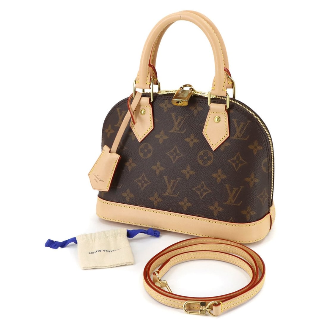 Louis Vuitton Monogram Alma BB 2-way Hand/Shoulder Handbag Brown M53152 RFID (1 of 20)