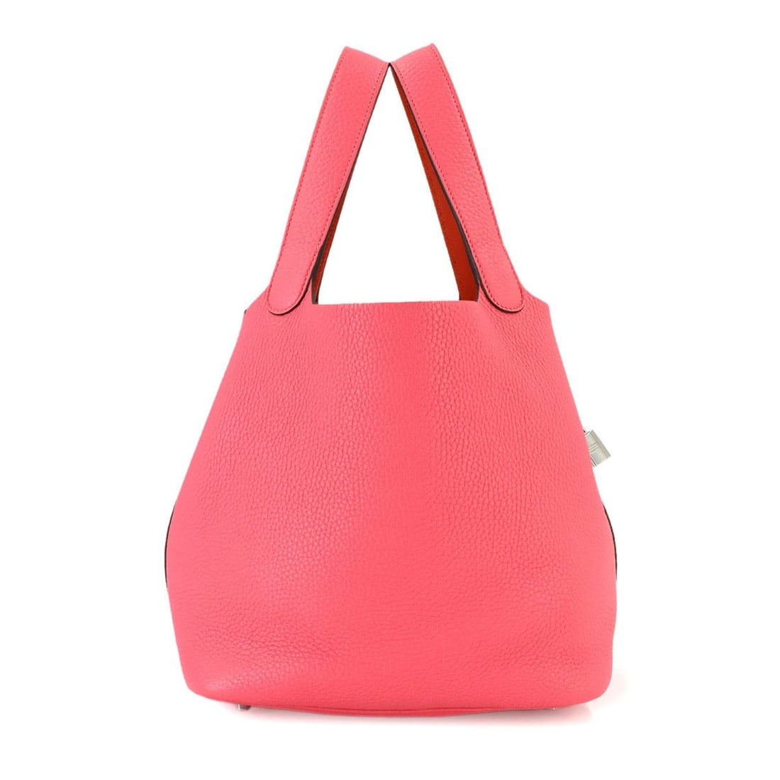 Hermes Picotin Lock Eclat 22 MM Handbag, Taurillon Clemence Leather, Rose Azalee, Terre Batue, Y: --- Catalog ---Category: SizeSize (HxWxD): 21.5cm x 22cm x 18cm / 8.46'' x 8.66'' x 7.08''Category: DesignType: HandbagColor: Pink, Rose azaleeGender: WomenMaterial: Taurillon clemence leather , Swift