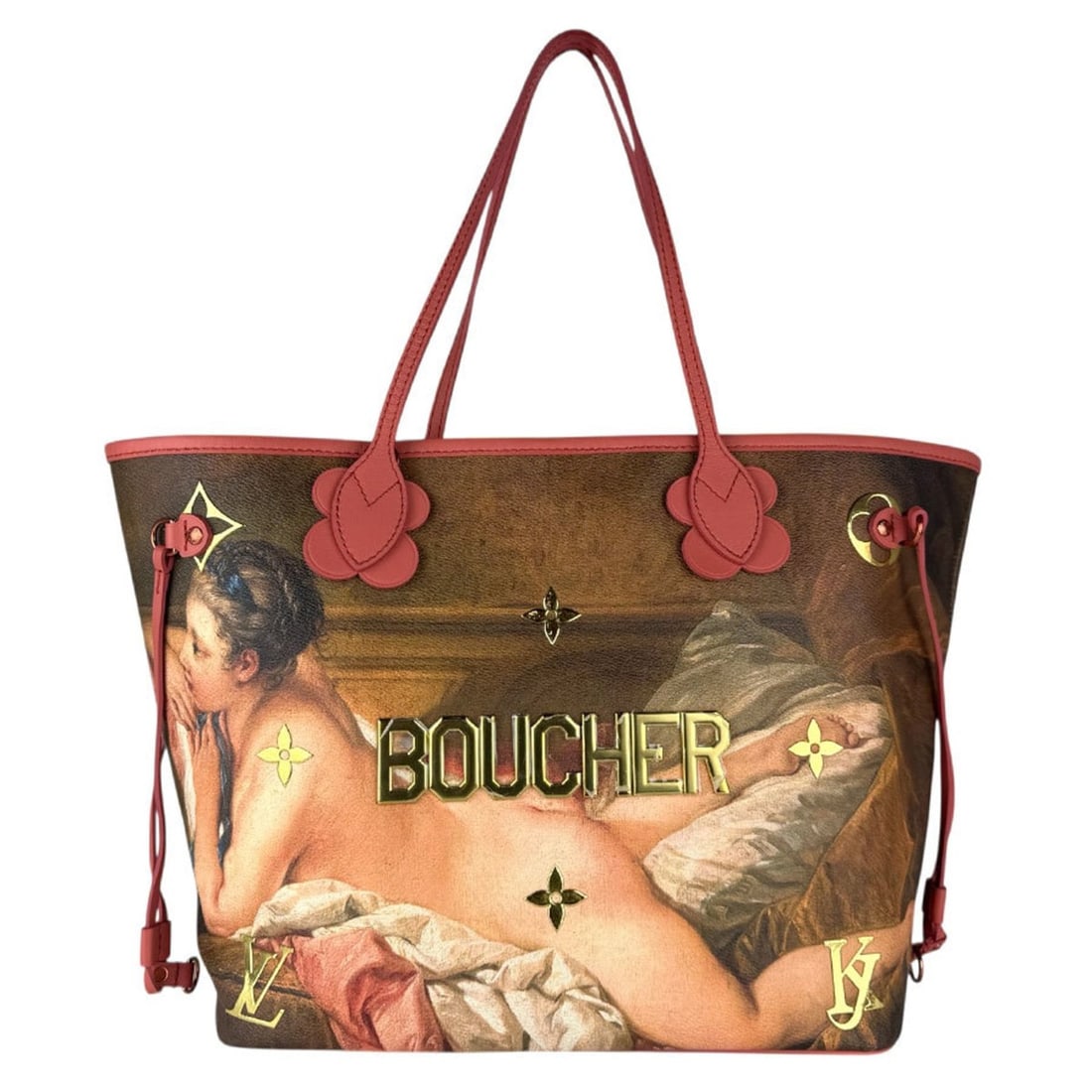 Louis Vuitton LOUIS VUITTON Masters Collection BOUCHER Neverfull MM Handbag, Coated Canvas,: --- Catalog ---Category: SizeSize (HxWxD): 28cm x 32cm x 16cm / 11.02'' x 12.59'' x 6.29''Category: DesignType: Handbag, Tote bagColor: Brown, PinkGender: Men,WomenMaterial: Coated canvas Category: Ge