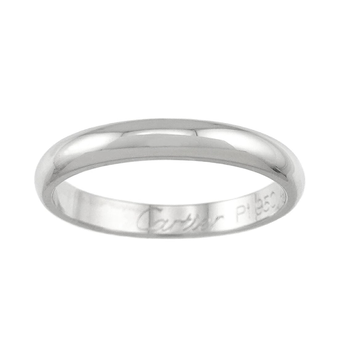 Cartier 1895 Classic #47 Ring, Platinum, 2.5mm width.: --- Catalog ---Category: SizeUS Size: 4Brand Size: 47Category: DesignType: Band ringGender: WomenMaterial: Platinum 950Category: GeneralBrand: Cartier--- Item List ---Section: ConditionRanking: Rank S