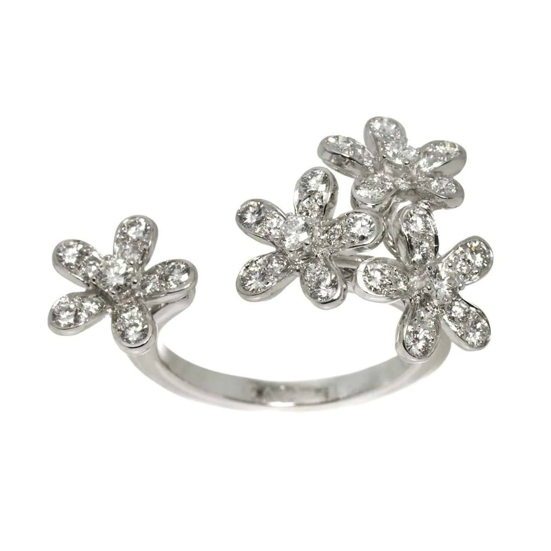 Van Cleef & Arpels Socrates Entre Les Doigts #51 Diamond Ring 18K WG 750: --- Catalog ---Category: SizeUS Size: 6Brand Size: 51Category: DesignType: Band ringGender: WomenMaterial: White gold (18K)Category: GeneralBrand: Van Cleef & Arpels--- Item List ---Section: Condition