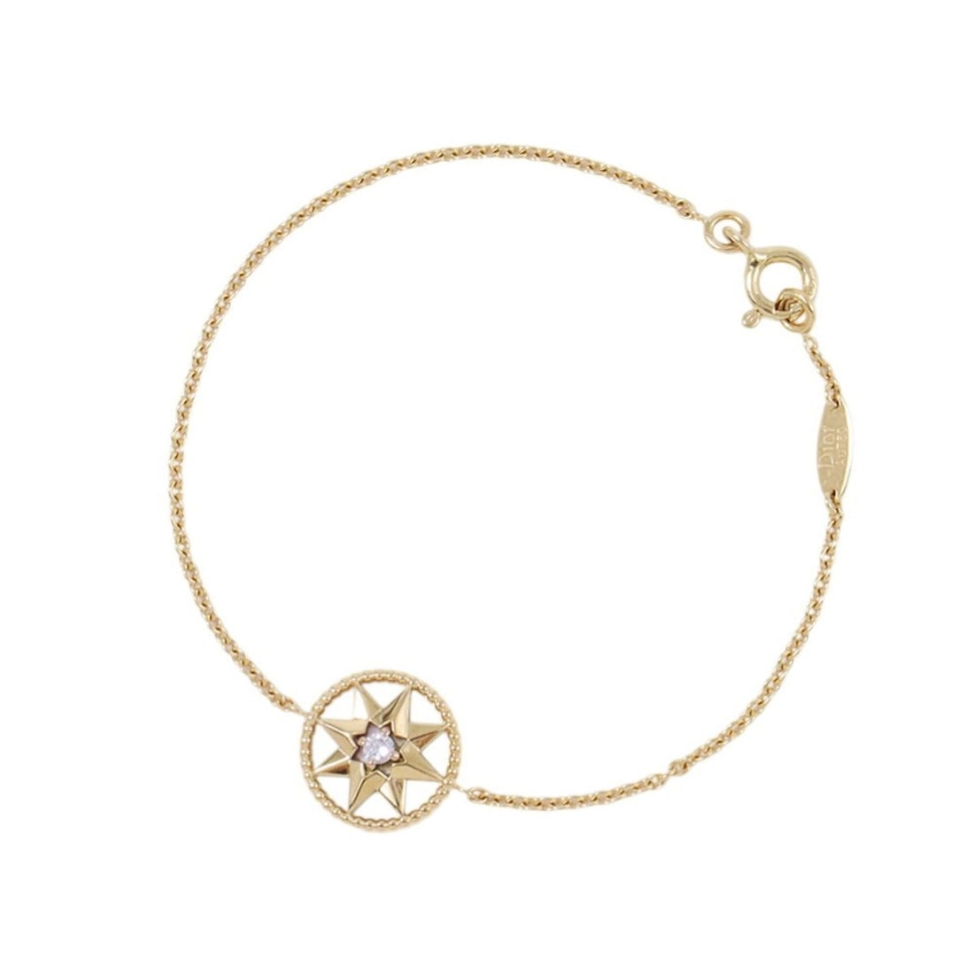 Christian Dior Bracelet Rose des Vents Mother of Pearl Diamond Total 0.04ct 18K Yellow Gold: --- Catalog ---Category: SizeLength: 14.5cm / 5.7''Category: DesignType: Charm braceletColor: Yellow goldStone: DiamondGender: WomenMaterial: Yellow gold (18K)Weight (ct.): 0.04Category: GeneralMPN: J