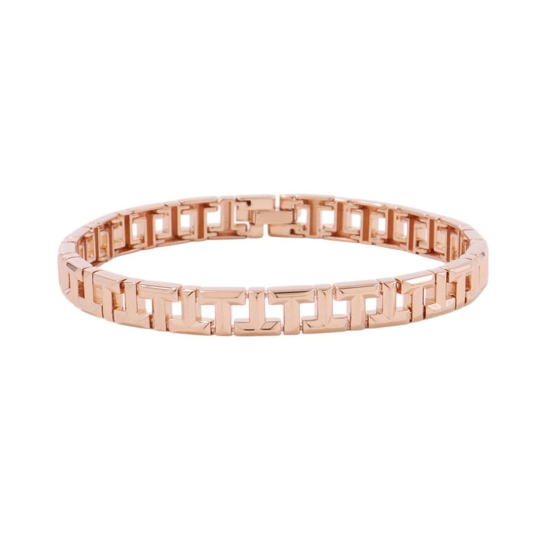 Tiffany & Co. T True Narrow Extra Large Bracelet in 18K Pink Gold.: --- Catalog ---Category: SizeLength: 17.5cm / 6.88''Category: DesignType: Charm braceletColor: Pink goldGender: WomenMaterial: Pink gold (18K)Category: GeneralBrand: Tiffany--- Item List ---Section: C