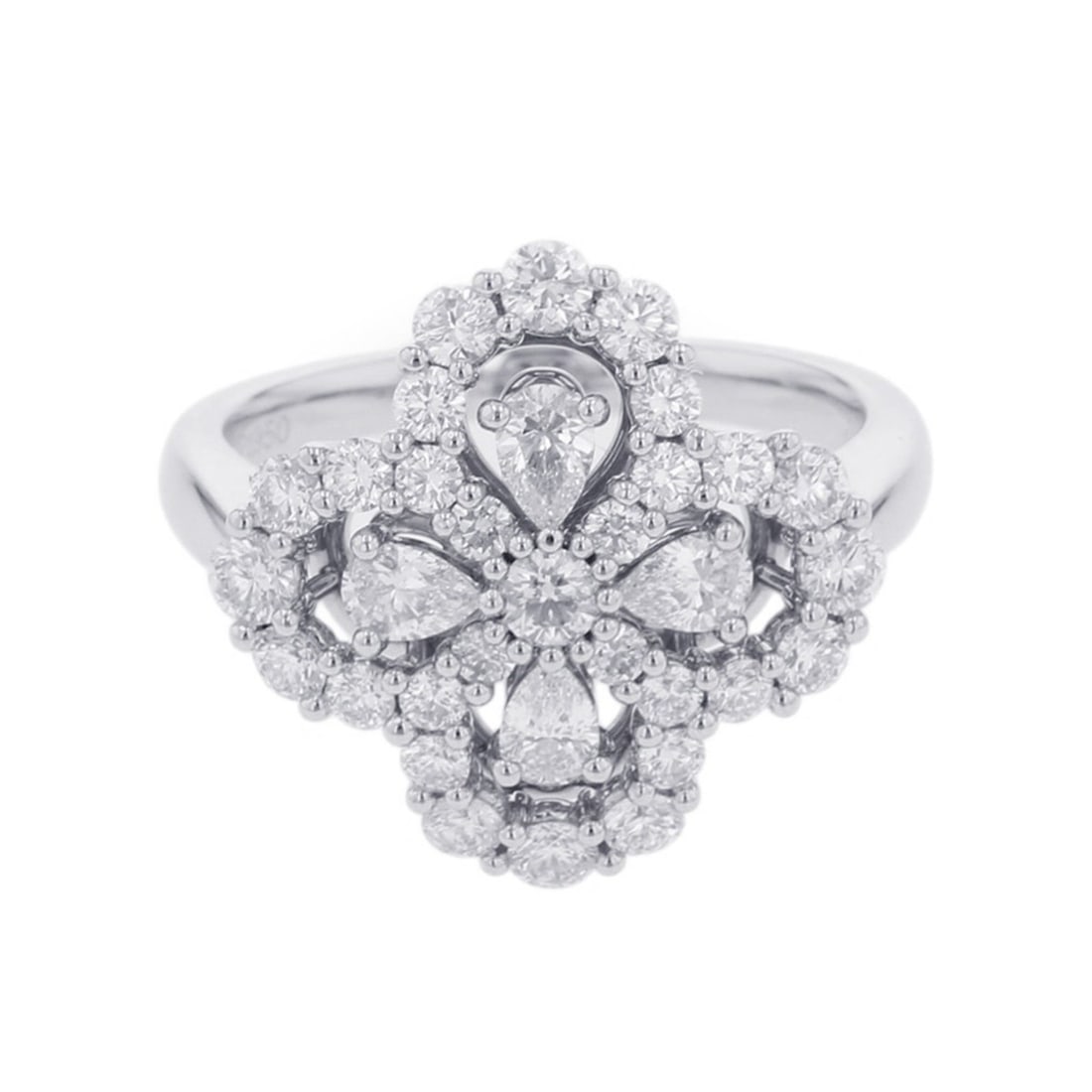 Harry Winston Mini Loop Full Motif Ring, 33 Diamonds (approx. 1.08ct total), Platinum 950, Size: --- Catalog ---Category: SizeJP Size: 8US Size: 4.5Category: DesignType: Band ringColor: PlatinumStone: DiamondGender: WomenMaterial: Platinum 950Weight (ct.): 1.08Category: GeneralMPN: FRDPRP1ML4CBra