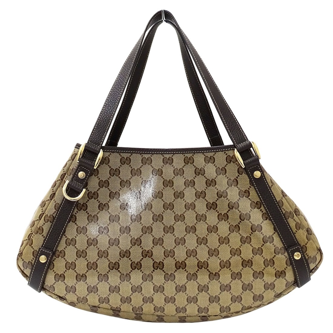 Gucci GUCCI Women's Handbag, Brand Tote Bag, GG Crystal Abbey, Coated Canvas, Beige/Brown, 293578,: --- Catalog ---Category: SizeSize (HxWxD): 25cm x 42cm x 10.5cm / 9.84'' x 16.53'' x 4.13''Category: DesignType: Handbag, Tote bagColor: Beige, BrownGender: WomenMaterial: Coated canvas Category: Gene