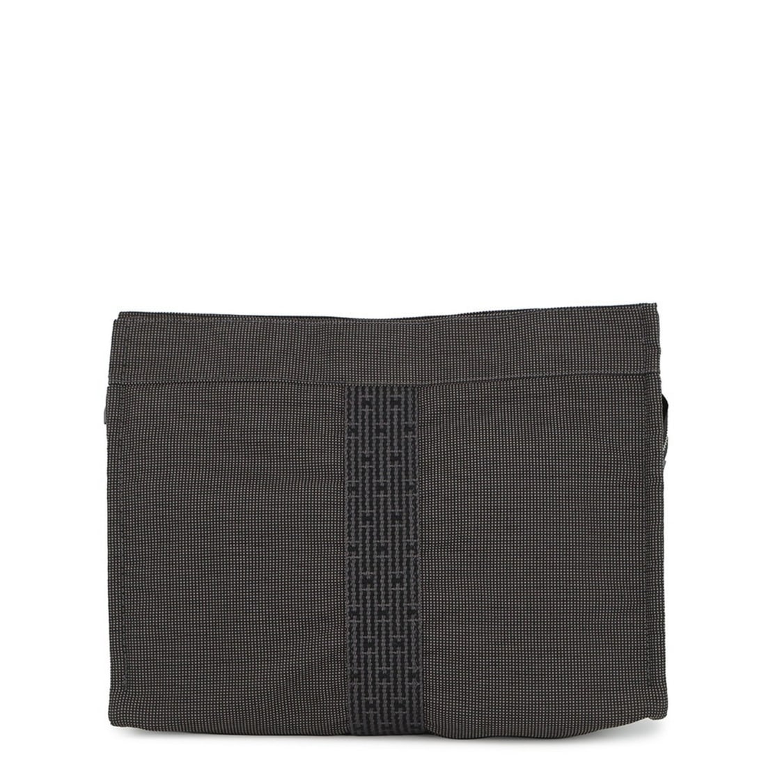 Hermes Clutch Bag Herline Pouch Canvas HERMES Handbag Second: --- Catalog ---Category: SizeWeight: 210g / 7.4oz.Size (HxWxD): 22cm x 31cm x 11cm / 8.66'' x 12.2'' x 4.33''Category: DesignType: Clutch bag, HandbagColor: GrayGender: Women,MenClosure: ZipperMateria