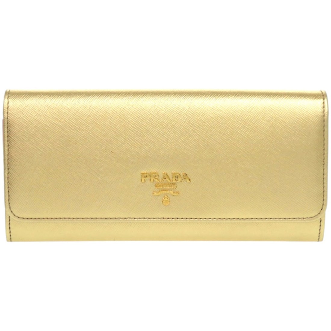 Like New Prada Saffiano Two-Tone Bicolor SAFFIANO MULTIC 1M1132 Leather PLATINO Gold Long Wallet: --- Catalog ---Category: SizeSize (HxWxD): 9cm x 19cm x 3cm / 3.54'' x 7.48'' x 1.18''Category: DesignType: Long wallet (bi-fold)Color: Gold, PinkGender: WomenMaterial: Saffiano Category: GeneralMPN: