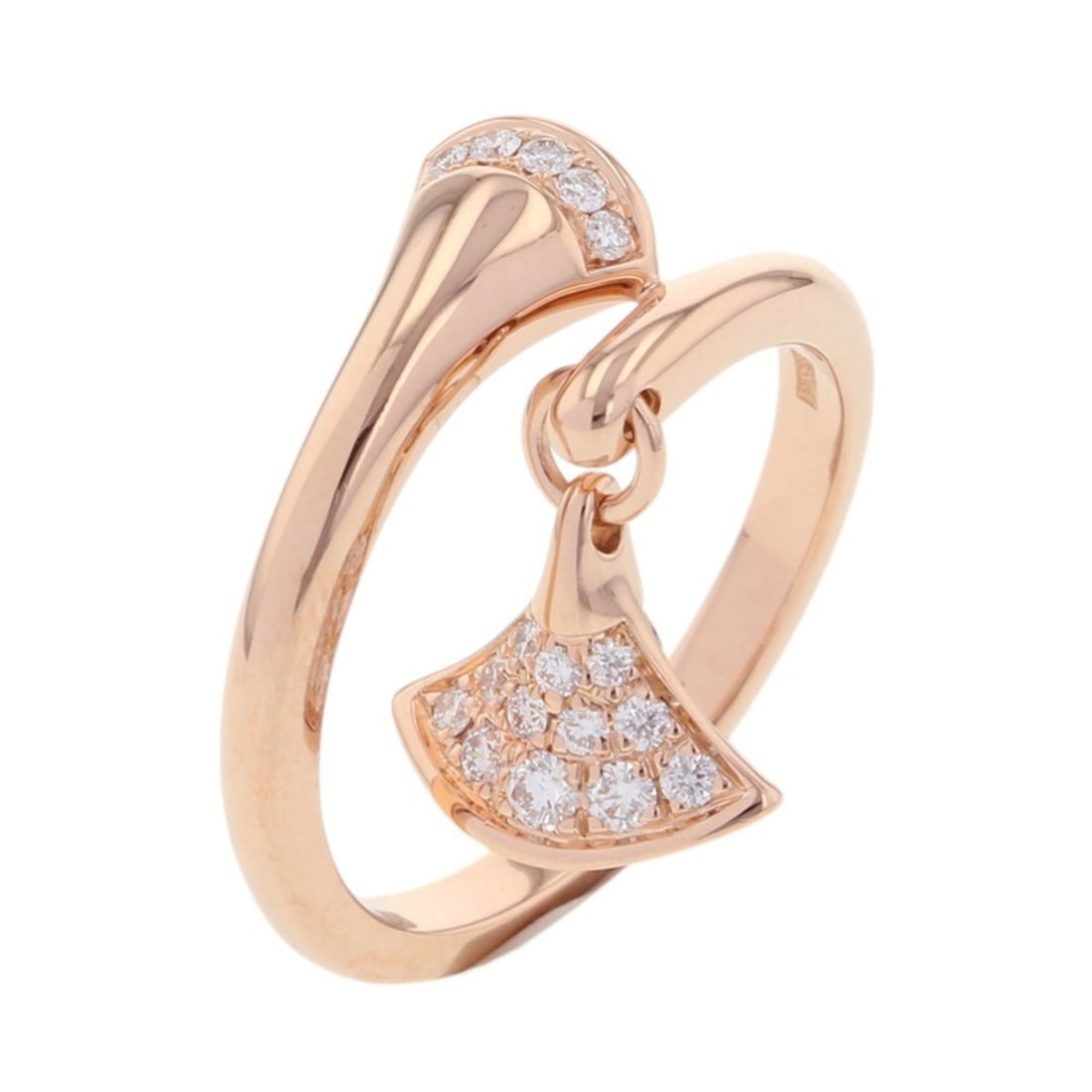 BVLGARI Diva's Dream Diamond Ring, 18KPG Pink Gold, Size Approx. 1, 351032.: --- Catalog ---Category: SizeJP Size: 12US Size: 6.5Category: DesignType: Band ringColor: Pink goldStone: DiamondGender: WomenMaterial: Pink gold (18K)Category: GeneralMPN: 351032Brand: Bvlgari--- Ite
