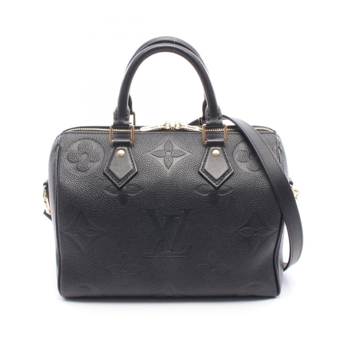 Louis Vuitton Speedy Bandoulière 25 Handbag, Leather, Monogram Empreinte, Women's, Black, M58951: --- Catalog ---Category: SizeSize (HxWxD): 19cm x 25cm x 10cm / 7.48'' x 9.84'' x 3.93''Category: DesignType: HandbagColor: Black, NoirGender: WomenMaterial: Monogram Empreinte Category: GeneralMPN: M