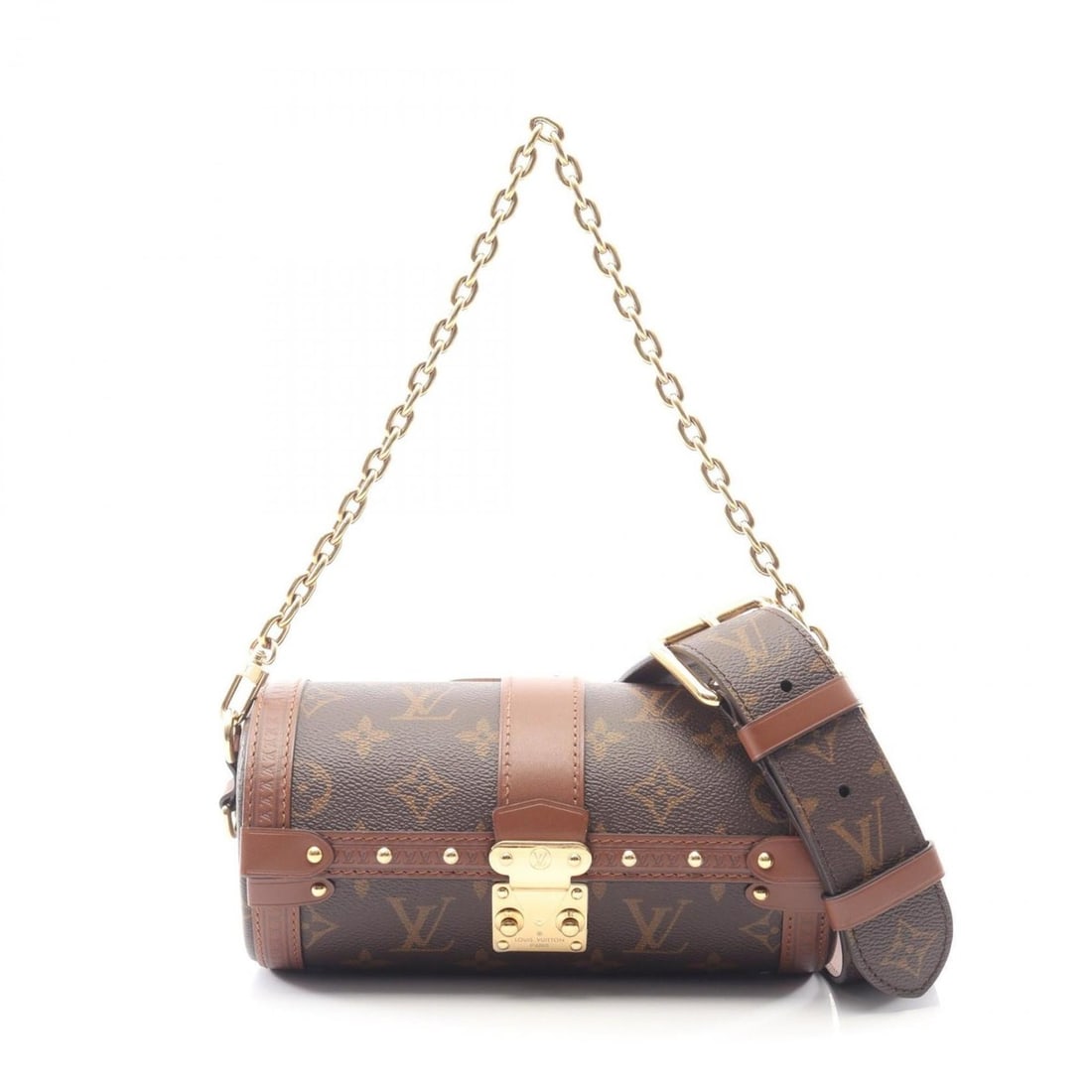 Louis Vuitton Papillon Trunk Handbag, Coated Canvas and Leather, Monogram Pattern, Women's, Brown,: --- Catalog ---Category: SizeSize (HxWxD): 9cm x 20cm x 9cm / 3.54'' x 7.87'' x 3.54''Category: DesignType: HandbagColor: Brown, MonogramGender: WomenMaterial: Coated canvas , Leather Category: Genera