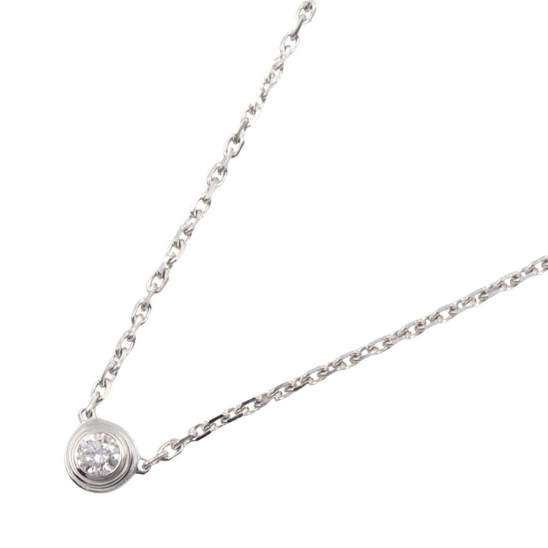 Cartier d'Amour Necklace XS - 18K White Gold (18KWG) Diamond for Women, Silver/Clear Tone: --- Catalog ---Category: SizePendant Size: 3.5mm x 3.5mm / 0.13'' x 0.13''Neck Circumference: 37.5 cm - 40.5 cm / 14.76'' - 15.94''Category: DesignColor: Clear, White goldGender: WomenMaterial: White