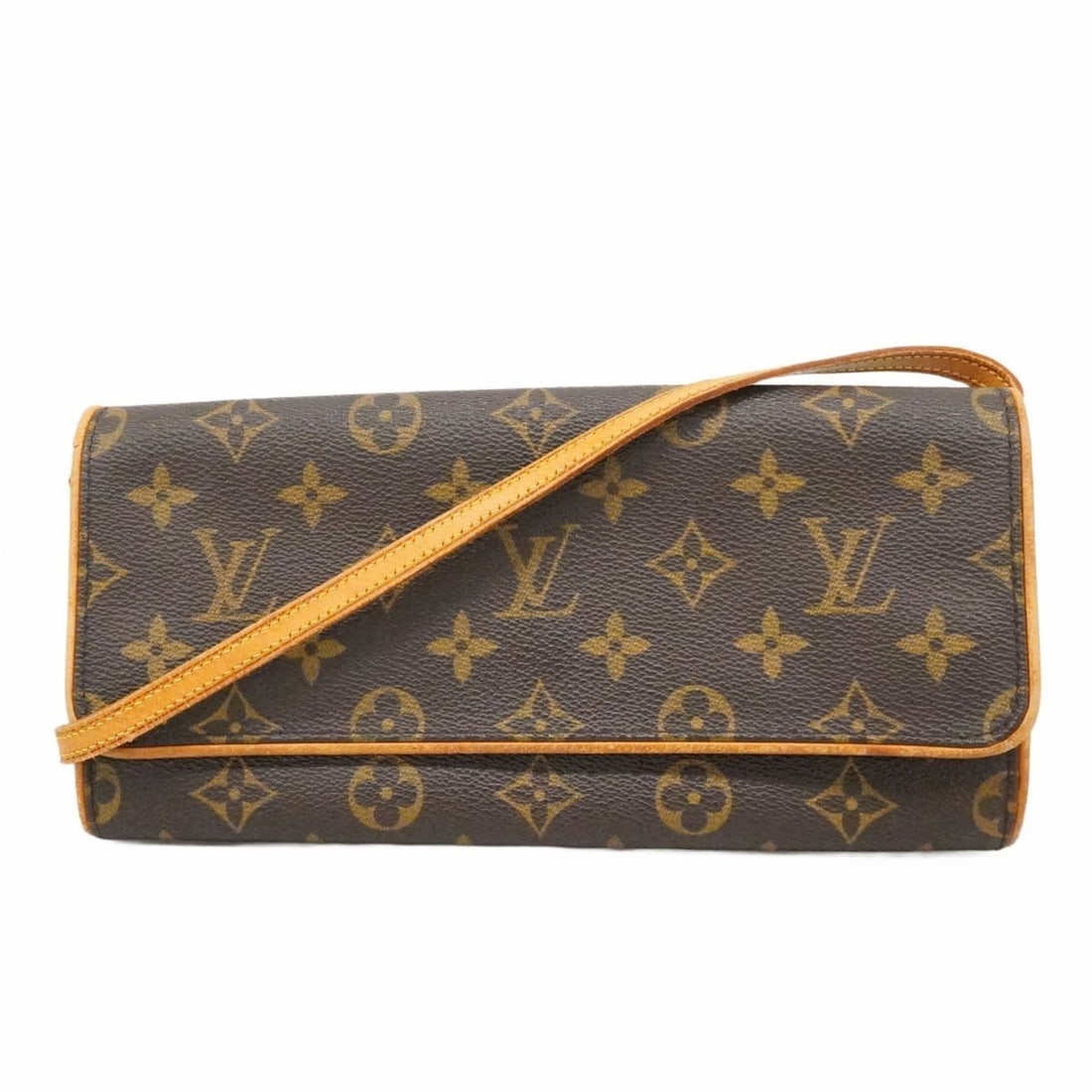 Louis Vuitton Monogram Pochette Twin GM Shoulder Bag M51852 Brown Women's: --- Catalog ---Category: SizeSize (HxWxD): 12cm x 24cm x 2.5cm / 4.72'' x 9.44'' x 0.98''Category: DesignType: Pochette, Shoulder bagColor: BrownGender: WomenCategory: GeneralMPN: M51852Brand: Louis V