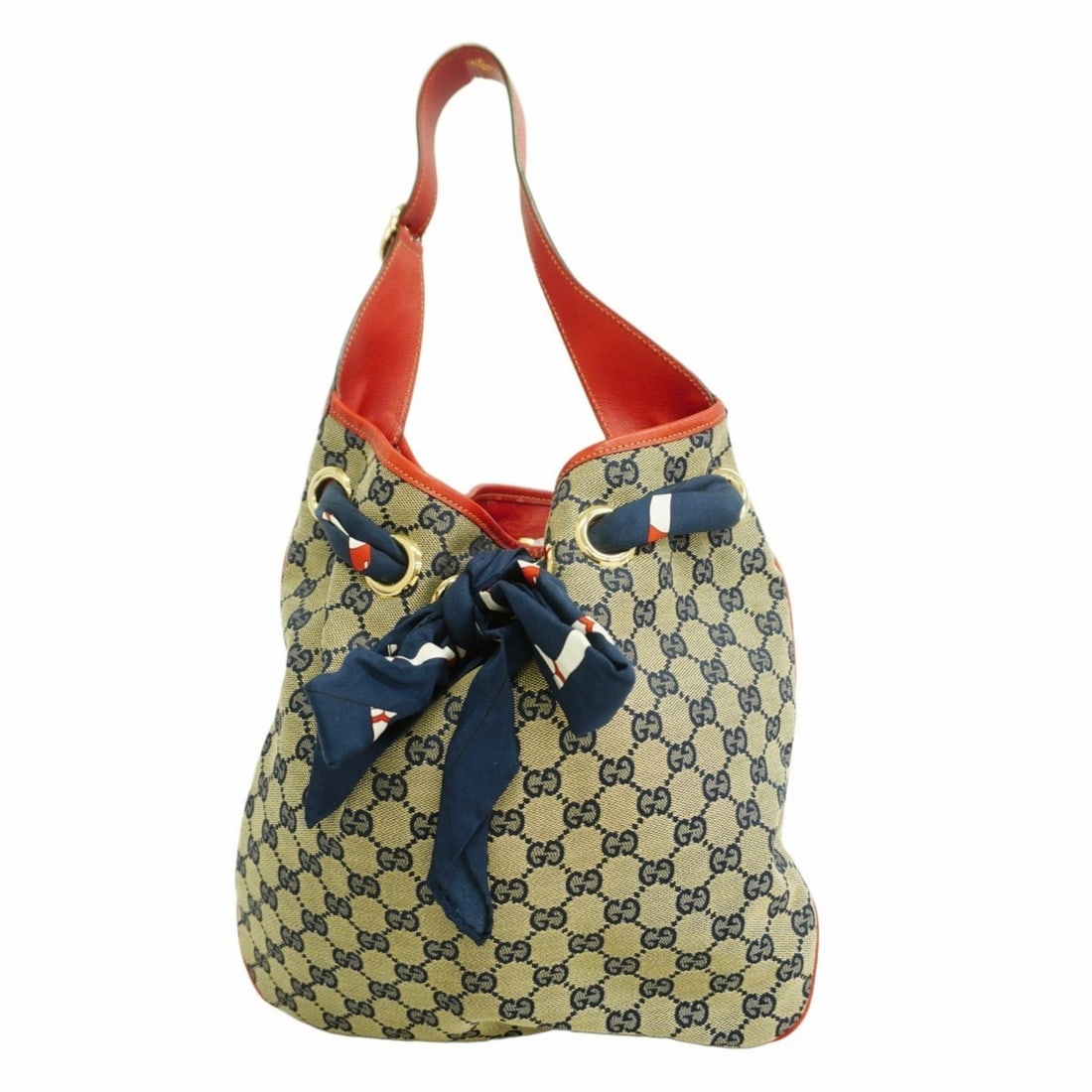 Gucci handbag, GG canvas, 155563, navy, red, champagne, women's.: --- Catalog ---Category: SizeSize (HxWxD): 29cm x 25cm x 5.00mm / 11.41'' x 9.84'' x 0.19''Category: DesignType: HandbagColor: Navy, Red colorGender: WomenMaterial: Canvas Hardware Color: Champagne go