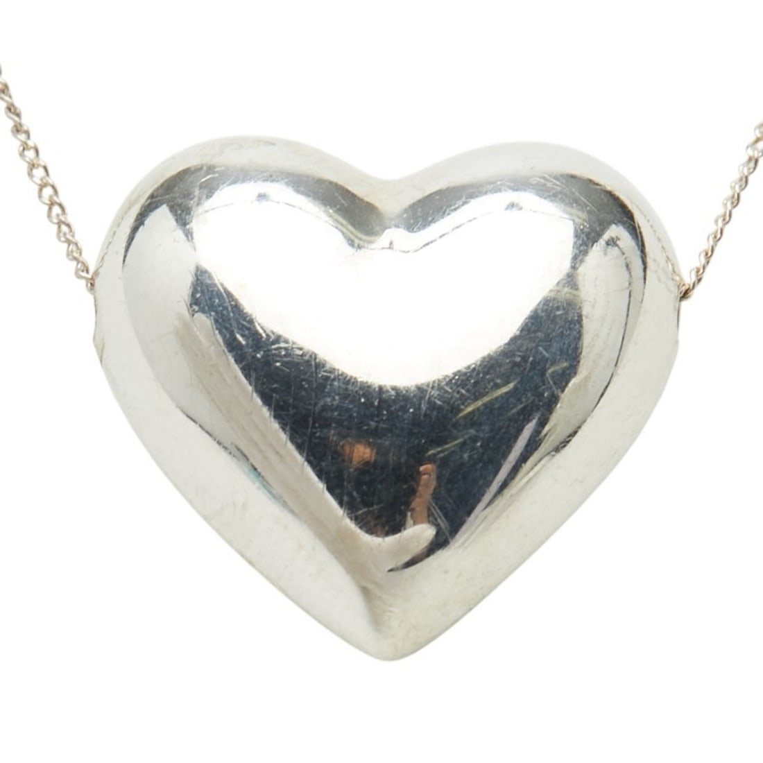 Tiffany & Co. Heart Pendant Necklace, Sterling Silver (SV925), Women's.: --- Catalog ---Category: SizePendant Size: 21.4mm x 23.7mm / 0.84'' x 0.93''Neck Circumference: 45.5 cm / 17.91''Category: DesignColor: SilverGender: WomenMaterial: Silver 925Necklace Type: NecklaceCa