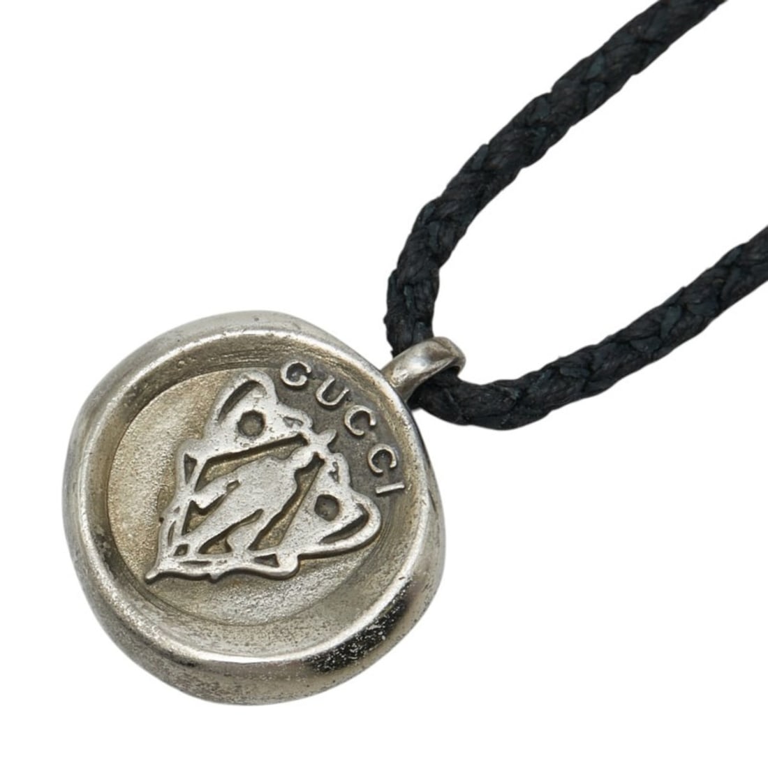 Gucci Crest Round Pendant Necklace, Silver (SV925), Women's.: --- Catalog ---Category: SizePendant Size: 21.6mm x 19.2mm / 0.85'' x 0.75''Neck Circumference: 50 cm / 19.68''Category: DesignColor: SilverGender: WomenMaterial: Silver 925Necklace Type: NecklaceCate