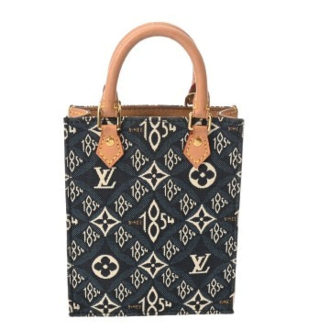 LOUIS VUITTON Louis Vuitton Monogram Jacquard Petite Sac Plat Since 1854 Blue M80288 Women's: --- Catalog ---Category: SizeSize (HxWxD): 17cm x 14cm x 5cm / 6.69'' x 5.51'' x 1.96''Category: DesignType: Shoulder bagColor: BlueGender: WomenMaterial: Jacquard Hardware Color: GoldCategory: Genera