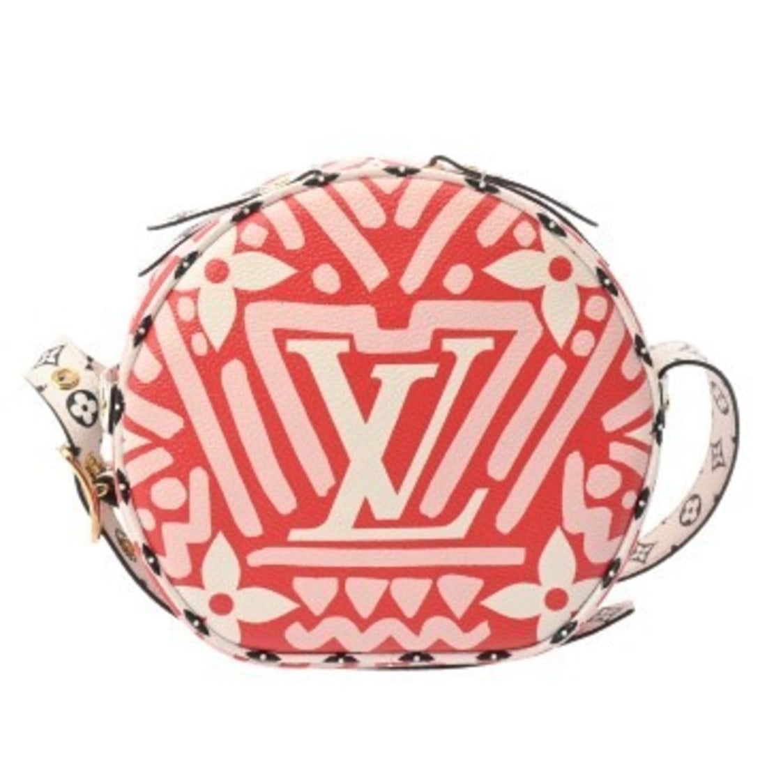 LOUIS VUITTON Boite Chapeau Souple LV Crafty Red Pink White M45364 Women's Leather Shoulder Bag AB: --- Catalog ---Category: SizeSize (HxWxD): 16cm x 17.5cm x 7cm / 6.29'' x 6.88'' x 2.75''Category: DesignType: Shoulder bagColor: Pink, Red color, WhiteGender: WomenMaterial: Leather Hardware Color: G