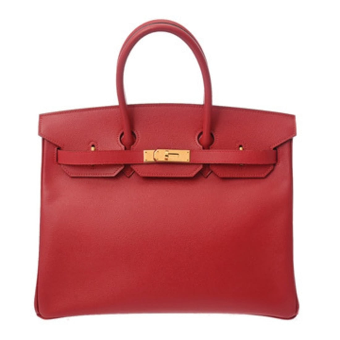 HERMES Birkin 35 Rouge Bif ?G stamp (circa 2003) Men's/Women's Courchevel Handbag AB Rank Used: --- Catalog ---Category: SizeSize (HxWxD): 25cm x 34cm x 18cm / 9.84'' x 13.38'' x 7.08''Category: DesignType: HandbagColor: Rouge vifGender: Men,WomenMaterial: Courchevel leather Hardware Color: Gold