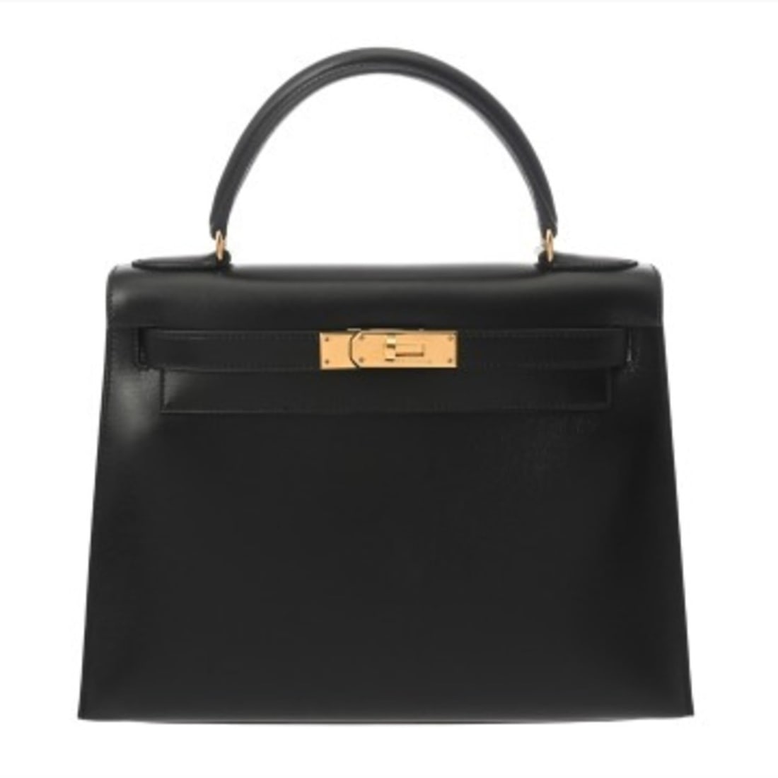 HERMES Kelly 28, black, ?B stamp (circa 1998), women's, box calf leather, scarf, handbag, A rank,: --- Catalog ---Category: SizeSize (HxWxD): 20.5cm x 29cm x 11cm / 8.07'' x 11.41'' x 4.33''Category: DesignType: HandbagColor: BlackGender: WomenMaterial: Box calf leather Hardware Color: GoldCategory
