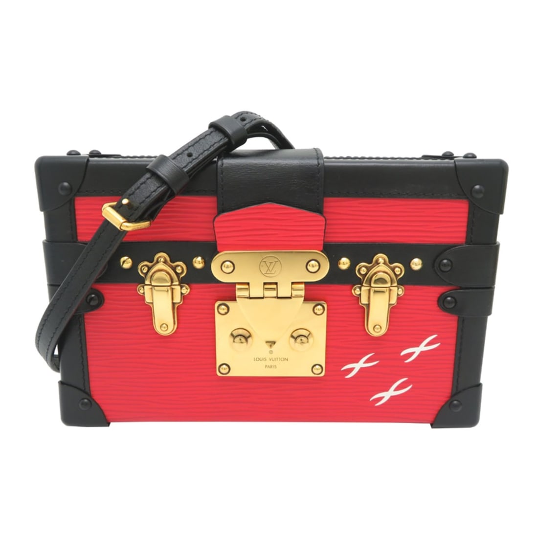 Louis Vuitton Petite Malle Women's Shoulder Bag M54651 (Discontinued) Epi Leather, Black: --- Catalog ---Category: SizeSize (HxWxD): 12cm x 19cm x 5cm / 4.72'' x 7.48'' x 1.96''Category: DesignType: Shoulder bagColor: Black, Red colorGender: WomenMaterial: Epi leather Category: GeneralMPN: