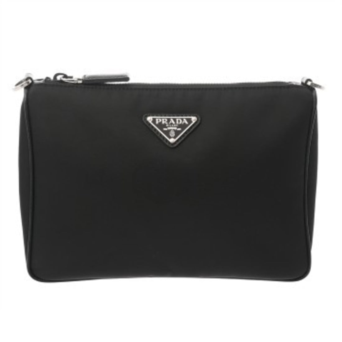 PRADA Prada Shoulder Bag Re-Nylon Black 2VH113 Men's Nylon Saffiano Leather A Rank Used Ginzo: --- Catalog ---Category: SizeSize (HxWxD): 17.5cm x 24.5cm x 6.5cm / 6.88'' x 9.64'' x 2.55''Category: DesignType: Pouch, Shoulder bagColor: BlackGender: MenMaterial: Nylon , Leather Hardware Color: S