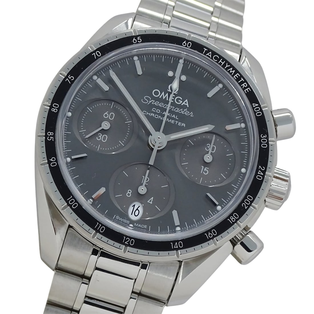 Omega Speedmaster 38 324.30.38.50.06.001 Men's Watch, Brand Name, Co-Axial Chronometer, Chronograph,: --- Catalog ---Category: SizeWrist Size: 16.5cm / 6.49''Case Diameter: 38mm / 1.5''Category: DesignType: WristwatchGender: MenColor (Dial): GrayMaterial (Band): Stainless steelMaterial (Case): Stainle